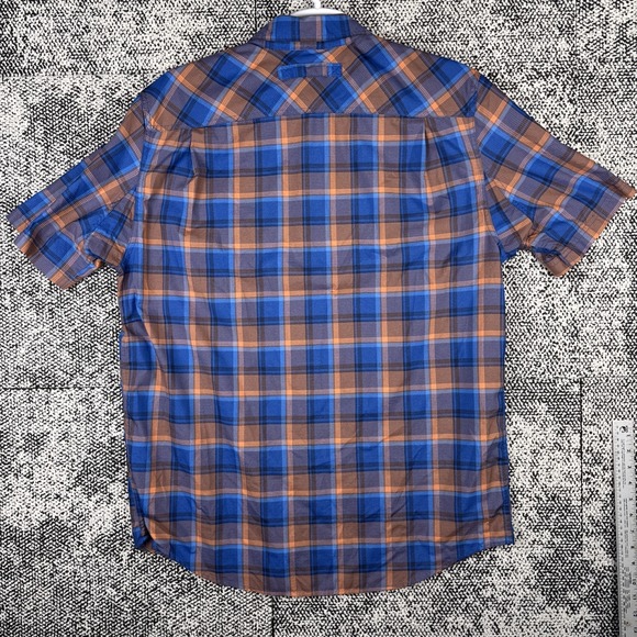 Duluth Trading Short Sleeve Button Up Camp Shirt Mens Large Tall Relaxed Fit - Picture 3 of 8